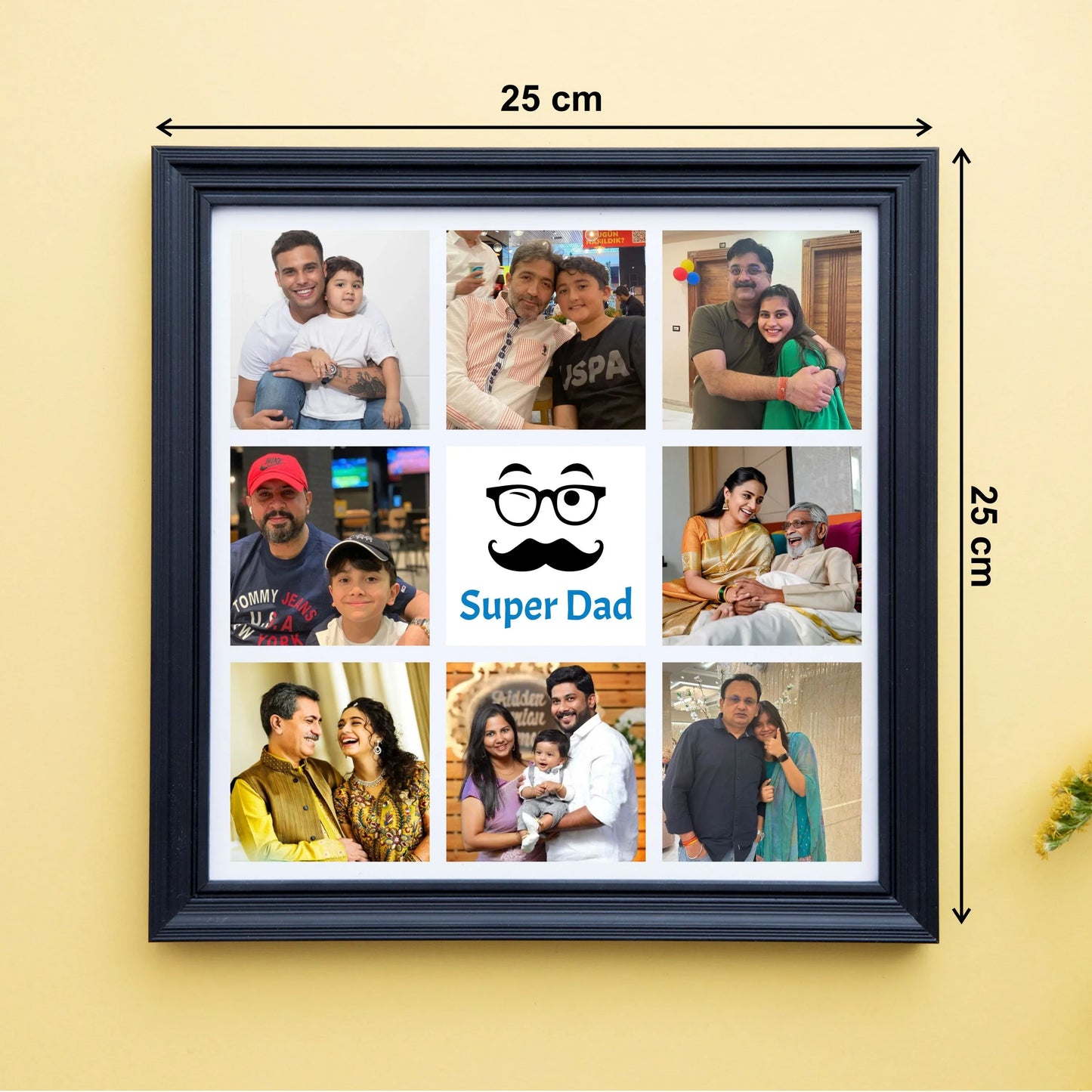 Personalized Super Dad Photo Frame Collage Gift for Father - Precious Art Gifts