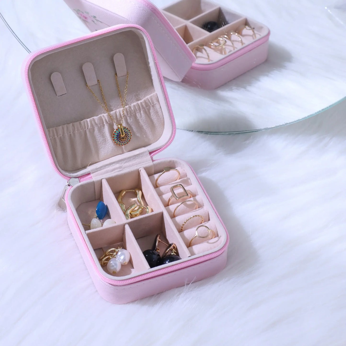 Personalized Pink Jewelry Box with Custom Name - Precious Art Gifts