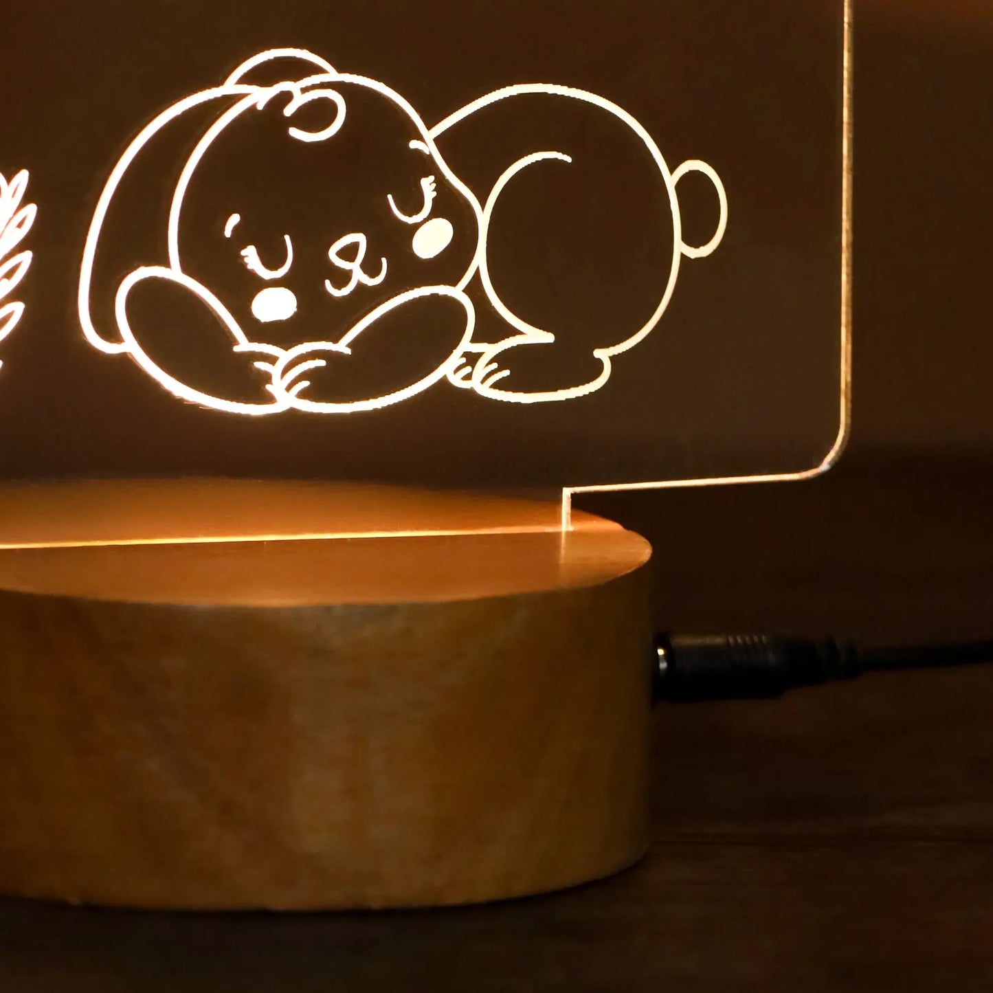 Personalized Baby Acrylic Night Lamp with Name for Kids - Precious Art Gifts