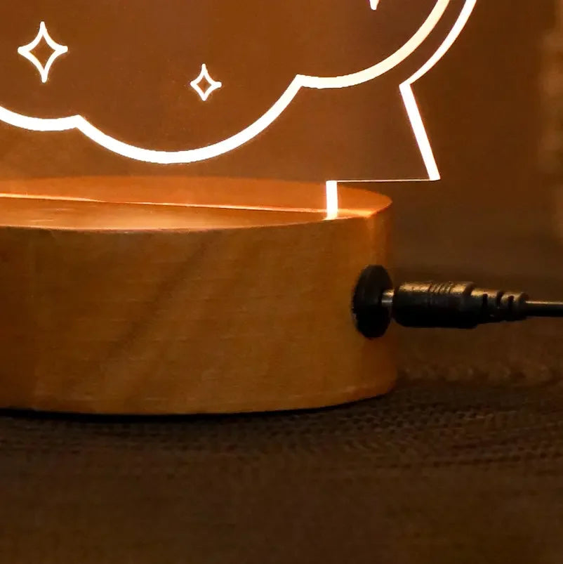 Personalized Moon LED Lamp with Name for Kids - Precious Art Gifts