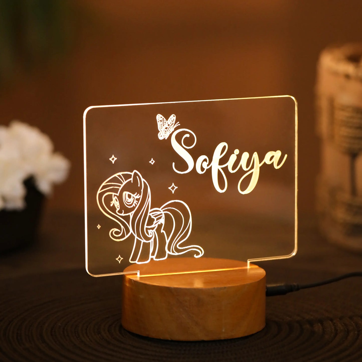 Customized 3D Acrylic Name Night Lamp - Precious Art Gifts