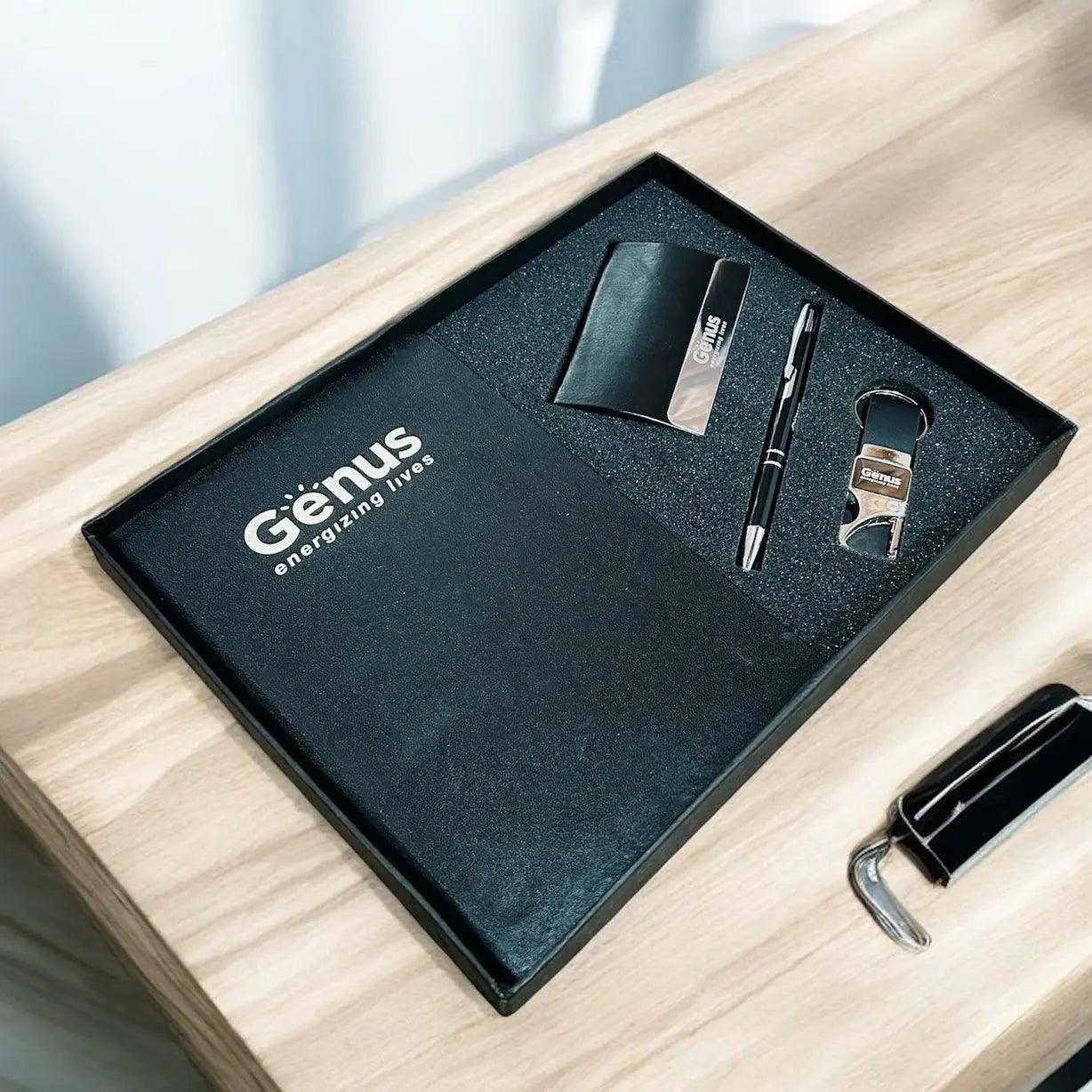 Personalized Pen, Diary, Keychain & Cardholder Gift Set – 4-in-1 Combo - Precious Art Gifts