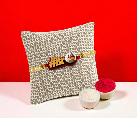 Personalized #BRO rakhi with custom photo