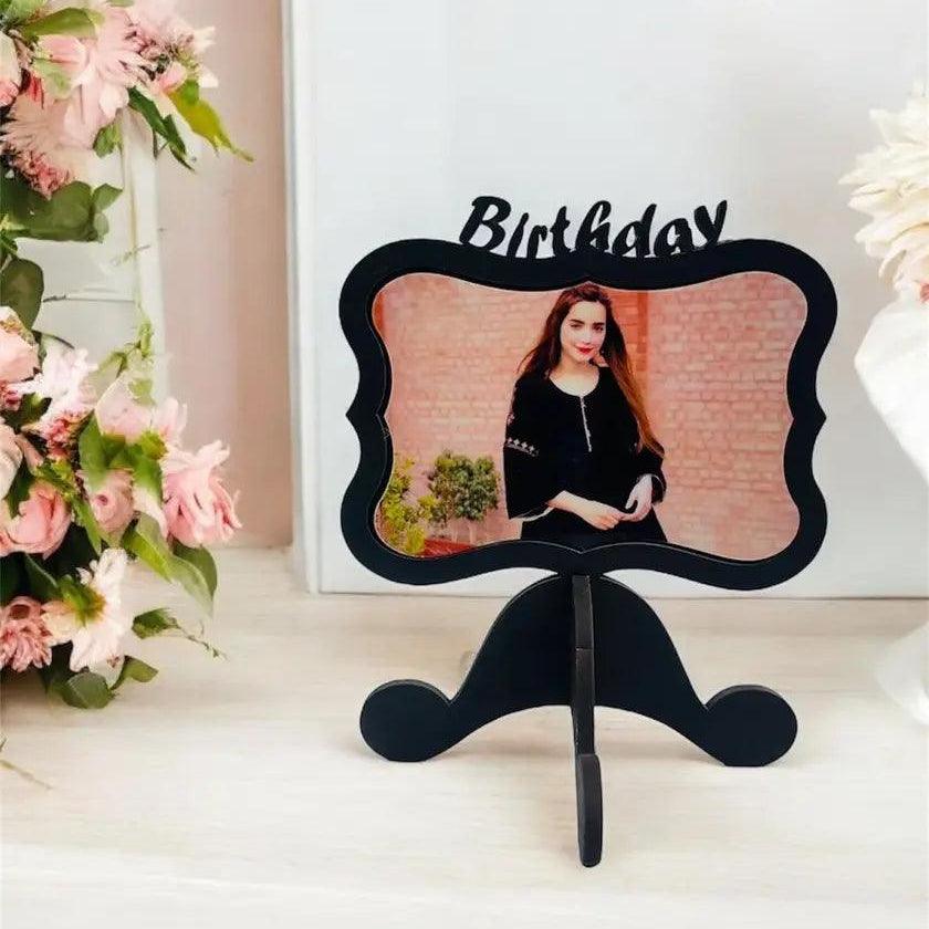 Small Personalized Birthday Stand Photo Frame- Tabletop - Precious Art Gifts