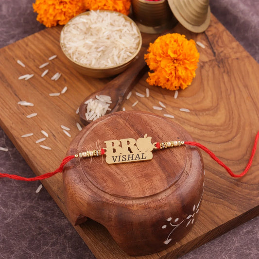 Personalized Bro Metal Rakhi  | Rakhi Gift