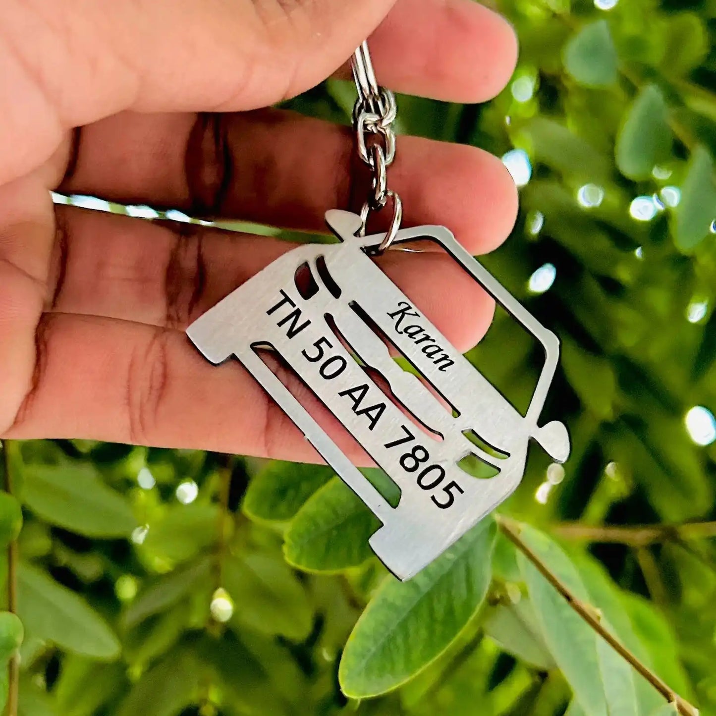 Personalized Car Number Keychain