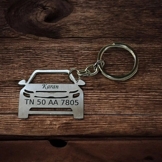 Personalized Car Number Keychain