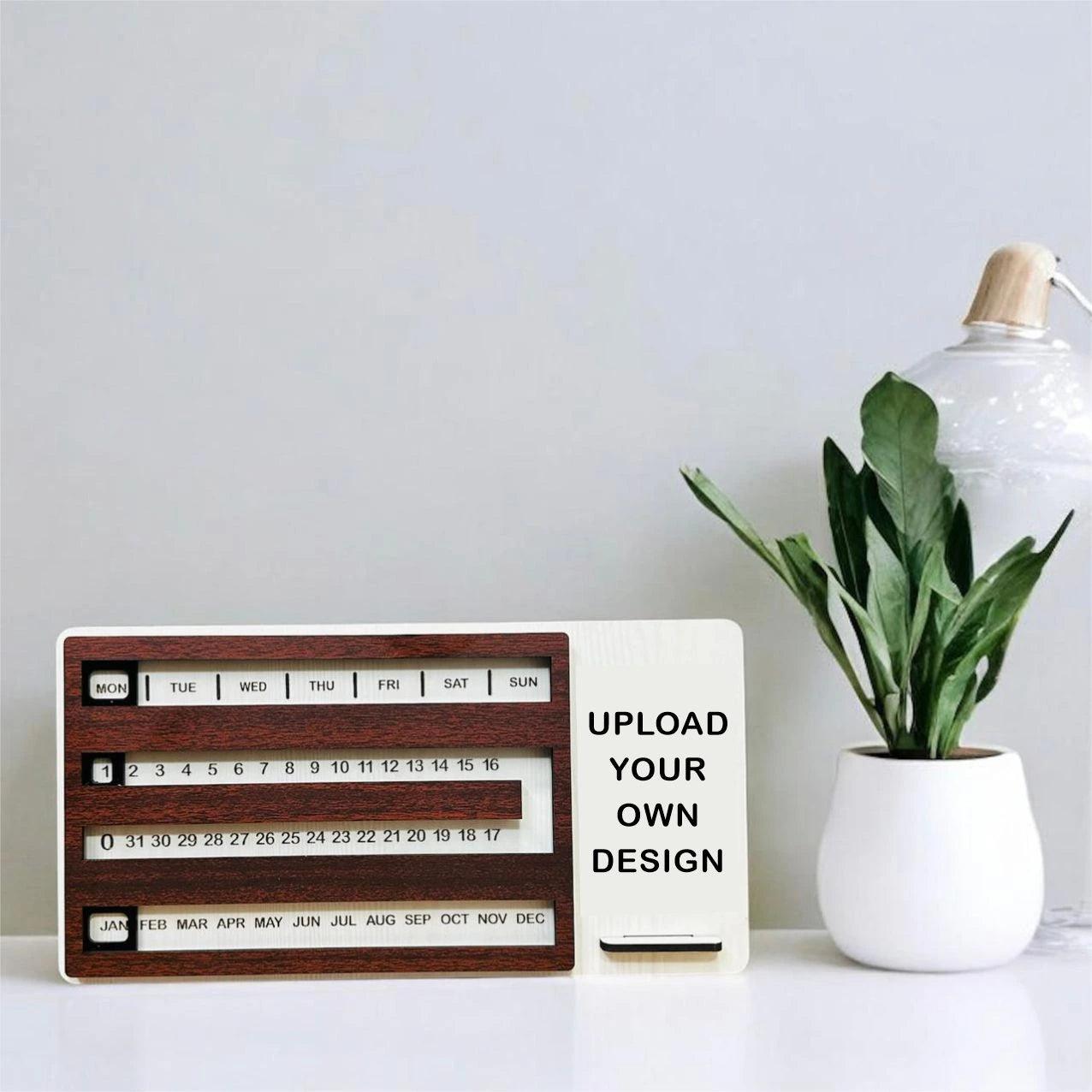 Customized Wooden Ring Desk Calendar - Precious Art Gifts