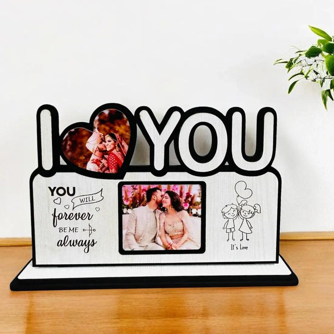 Personalized 'I Love You' Photo Desk Frame - Precious Art Gifts