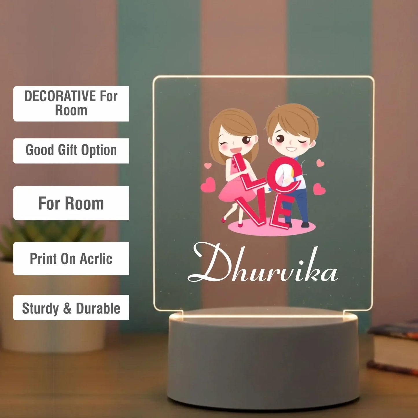 Customized Valentine Love Name Lamp
