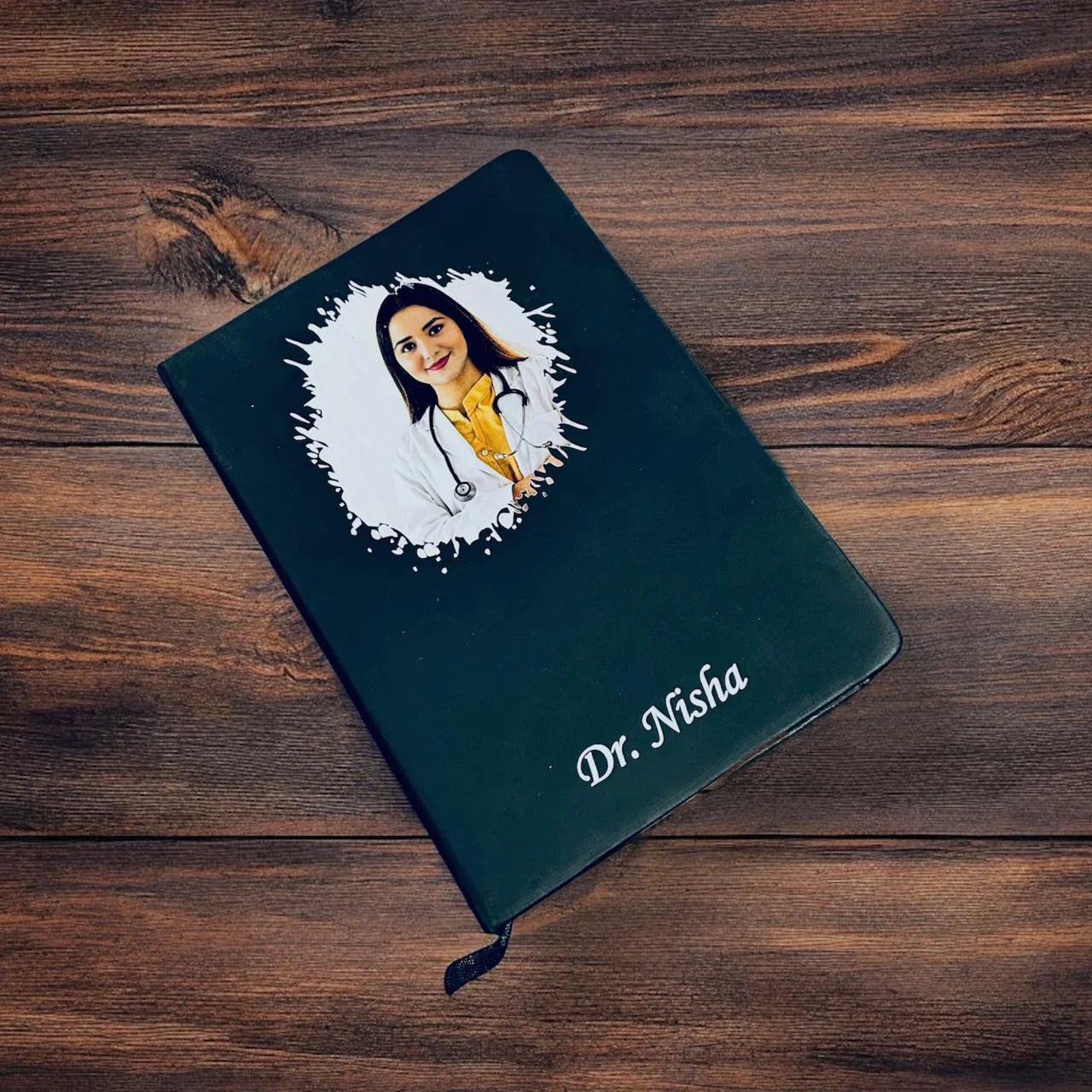 Customized Printed Photo Diary and Pen for doctor - Precious Art Gifts