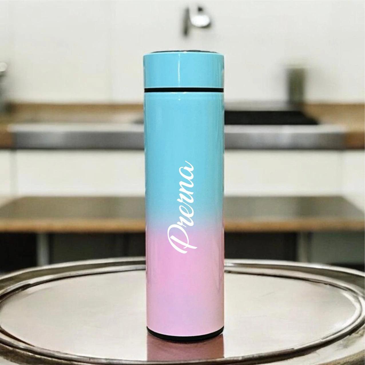 Multicolor Personalized Temperature Water Bottle - Precious Art Gifts