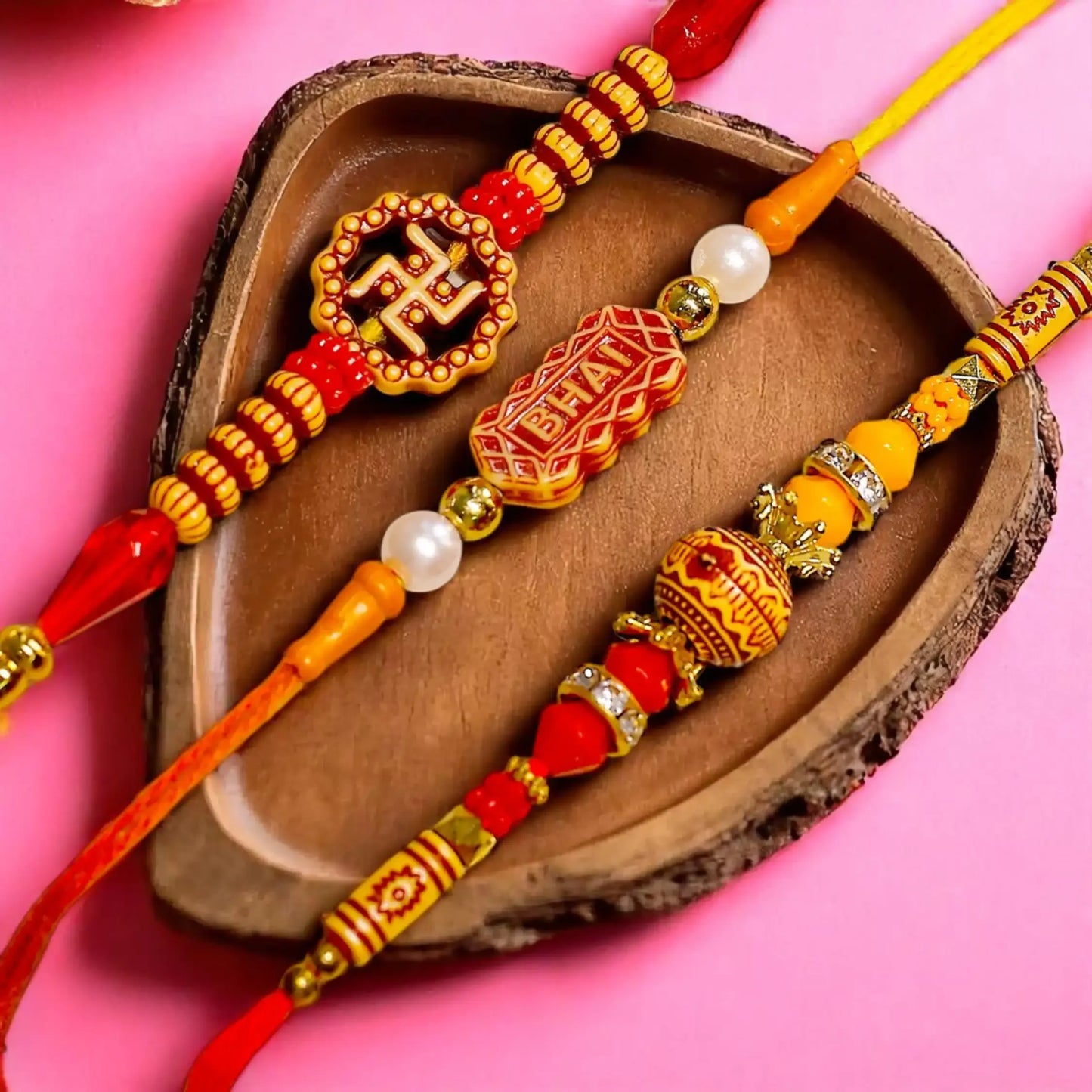 Handmade Rakhi 10 Set for Brothers - Precious Art Gifts