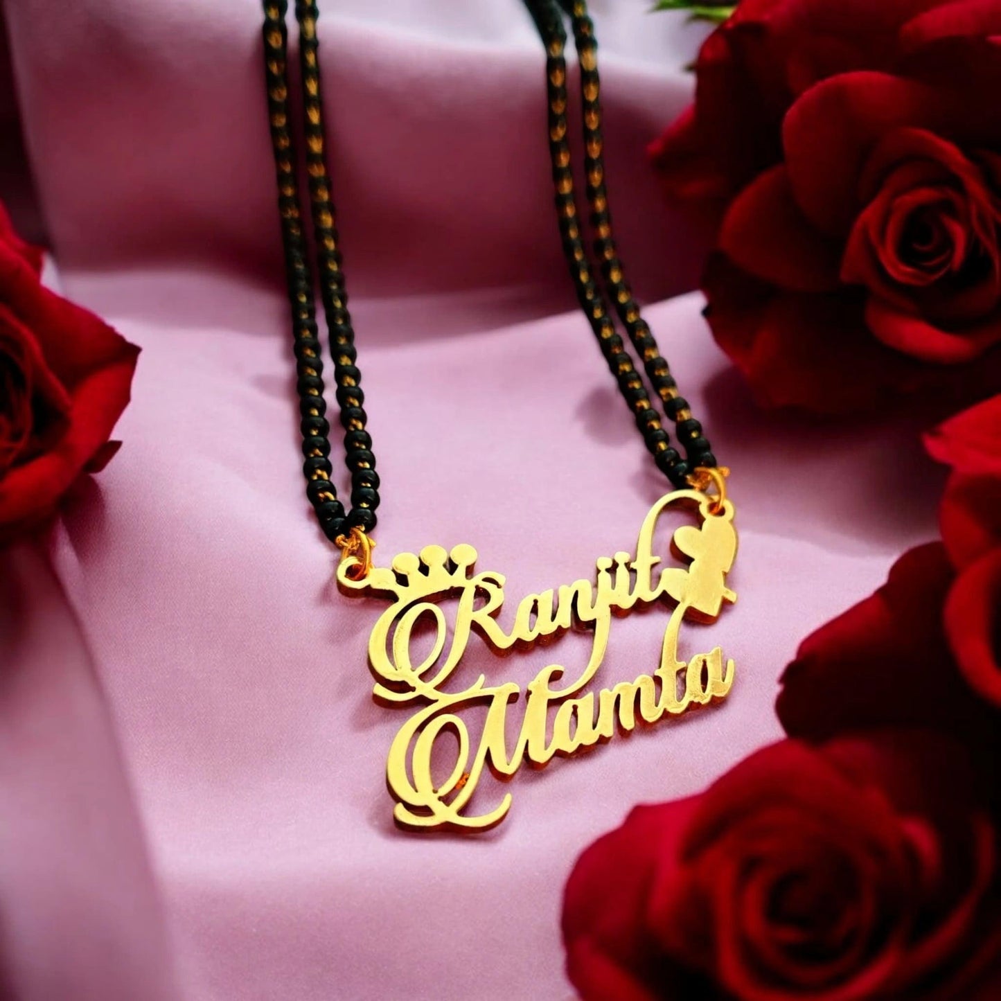 Double Name Mangalsutra Couple Pendant - Precious Art Gifts