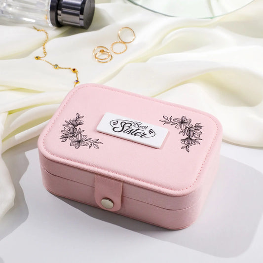 Big Rakhi Pink Jewelry Box – "Best Sister" Storage for Raksha Bandhan - Precious Art Gifts