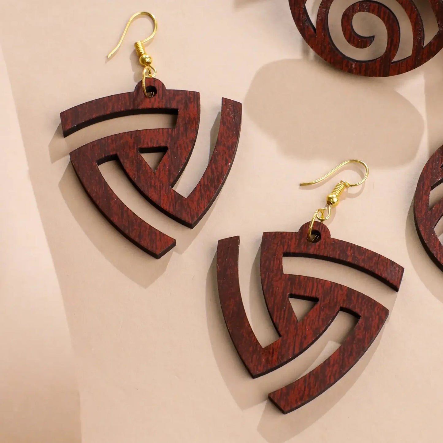 Combo of 4 Pair Beautiful Wooden Earrings Set for Women/Girls - Precious Art Gifts