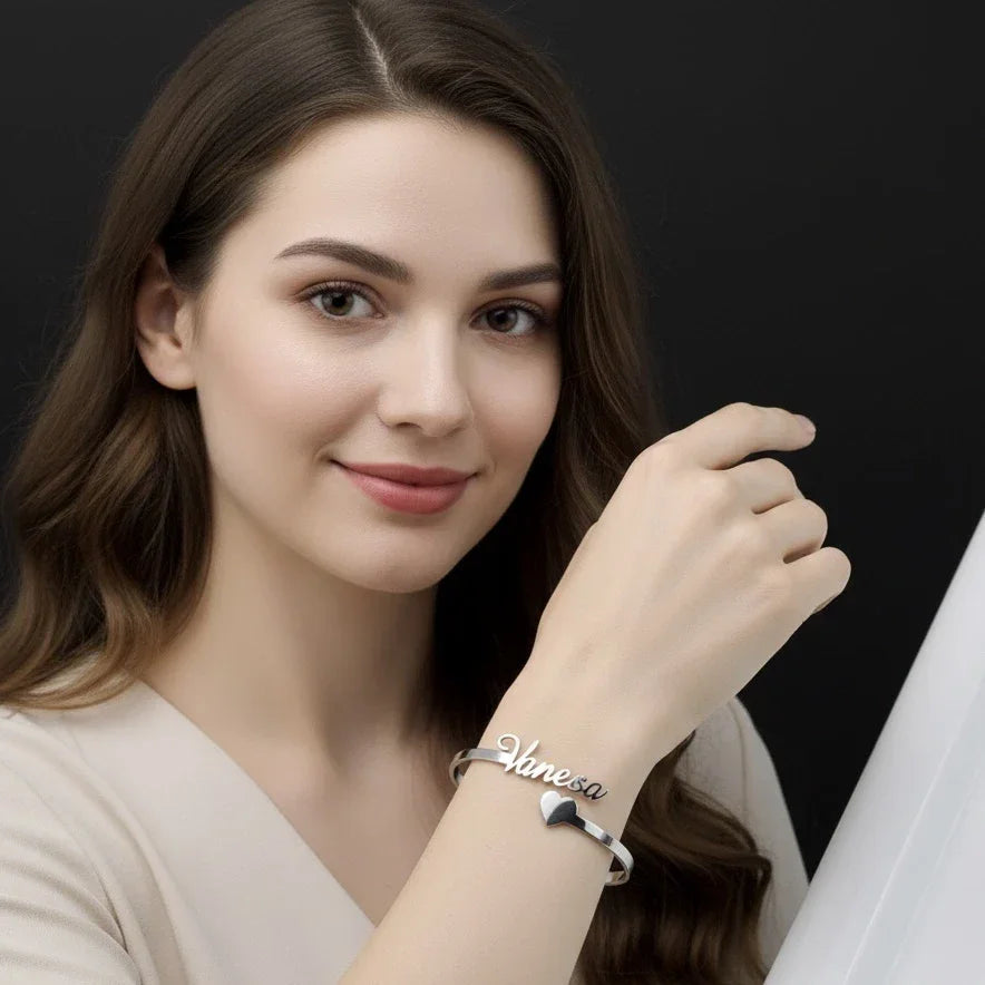 Woman wearing a bracelet