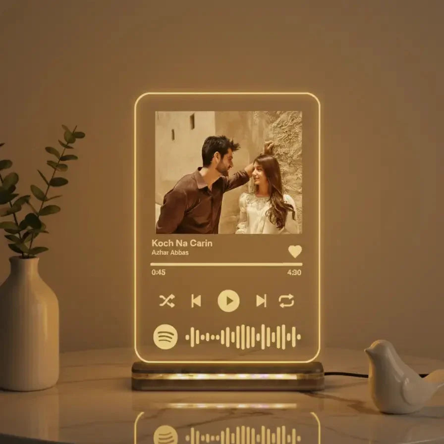 Custom Spotify Photo Lamp for Couple – Unique Anniversary Gift