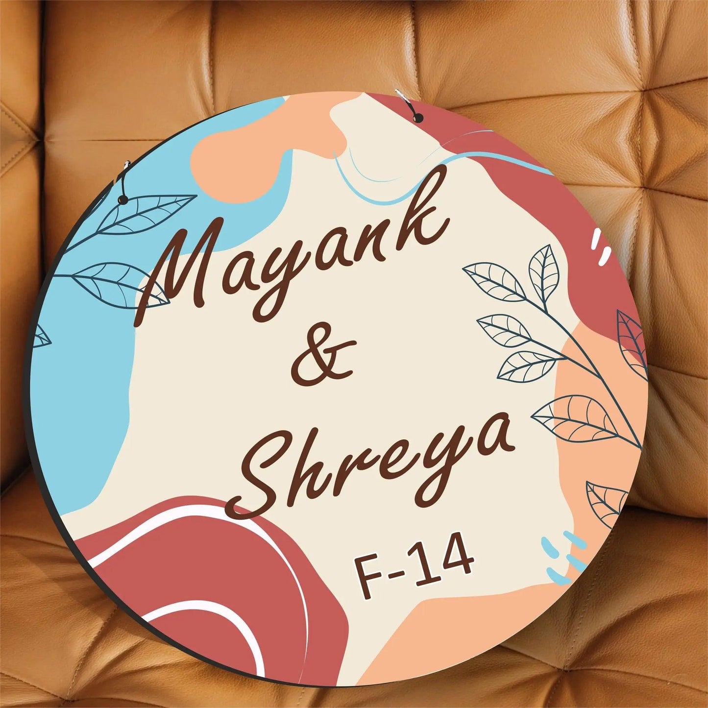 Customized UV Printed Wooden Door Name Plate - Precious Art Gifts