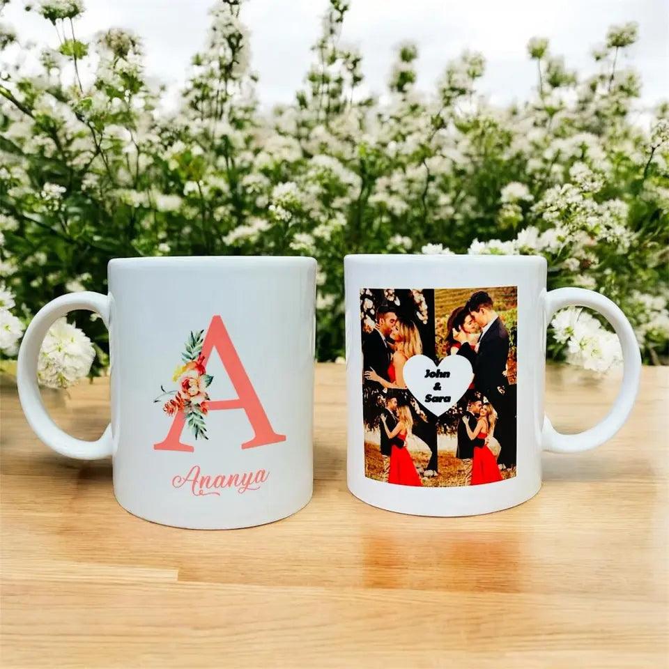 Custom Couple Mug with Photo & Name – Perfect Love Gift - Precious Art Gifts