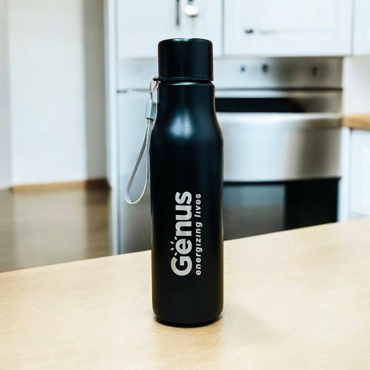 Stainless Steel Water Bottle with Carry Cord - Precious Art Gifts