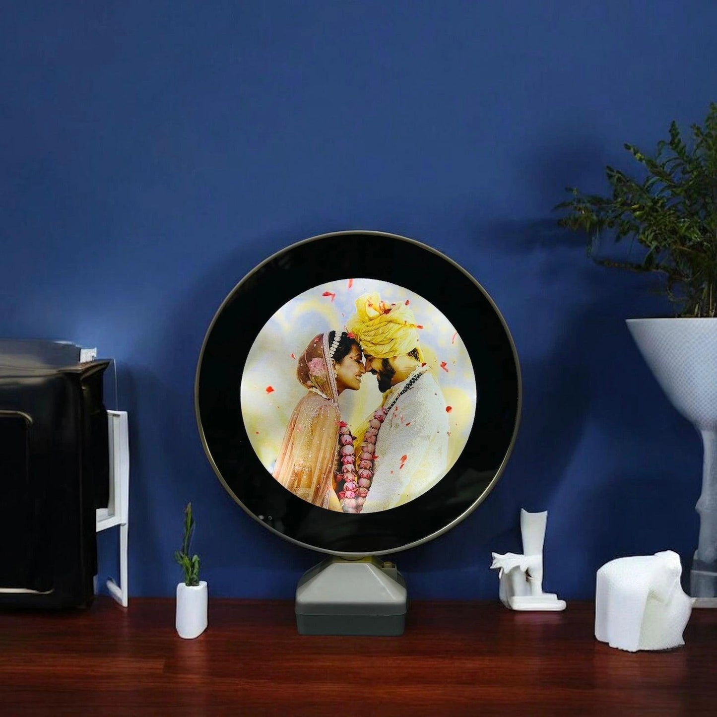 Custom Couple Photo Magic LED Mirror - Precious Art Gifts