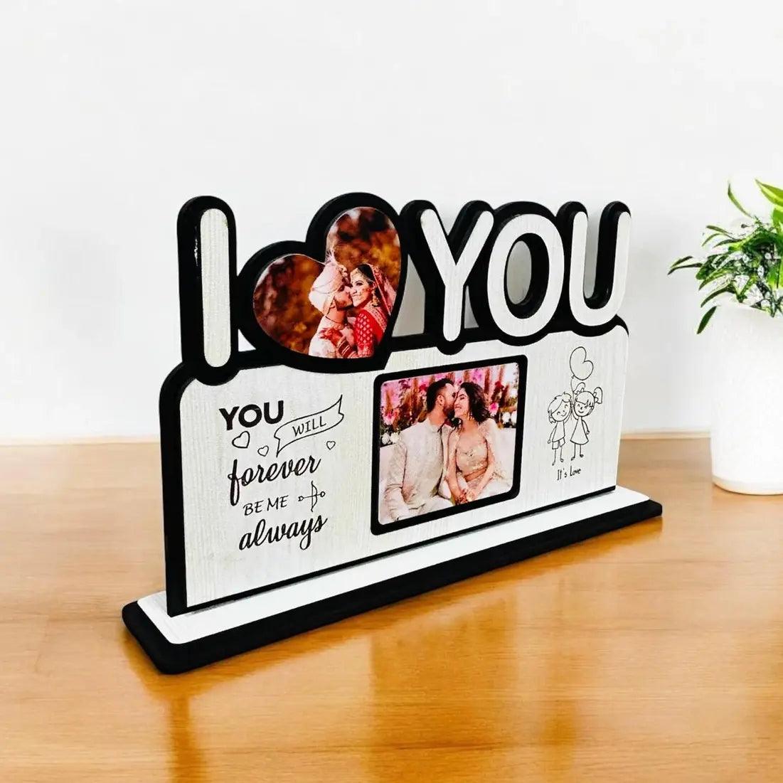 Personalized 'I Love You' Photo Desk Frame - Precious Art Gifts