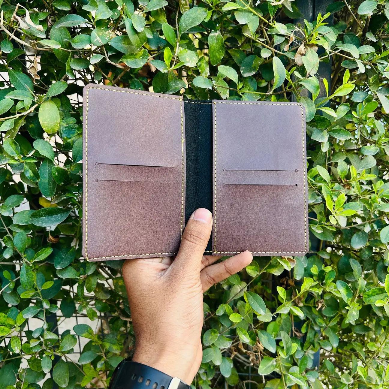 Personalized Brown Passport Cover with Name - Precious Art Gifts