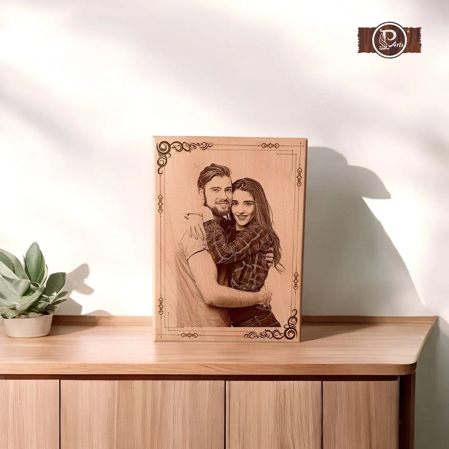 Personalized Engraved Wooden Photo Frame 8*6 inch - Precious Art Gifts