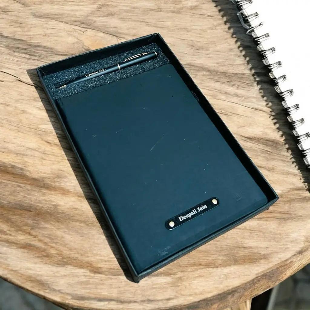 Customized Diary and Pen Gift Set - Precious Art Gifts