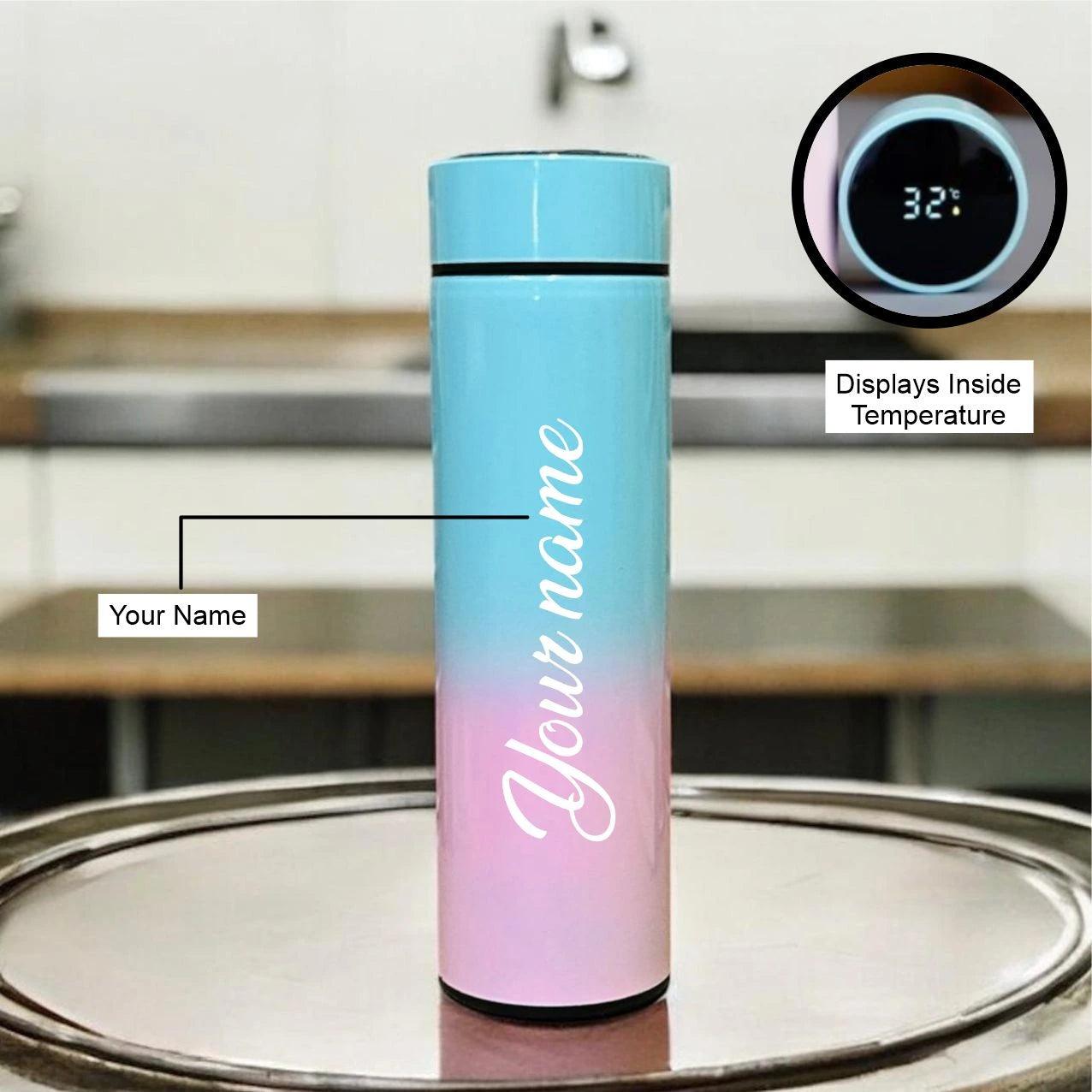 Multicolor Personalized Temperature Water Bottle - Precious Art Gifts