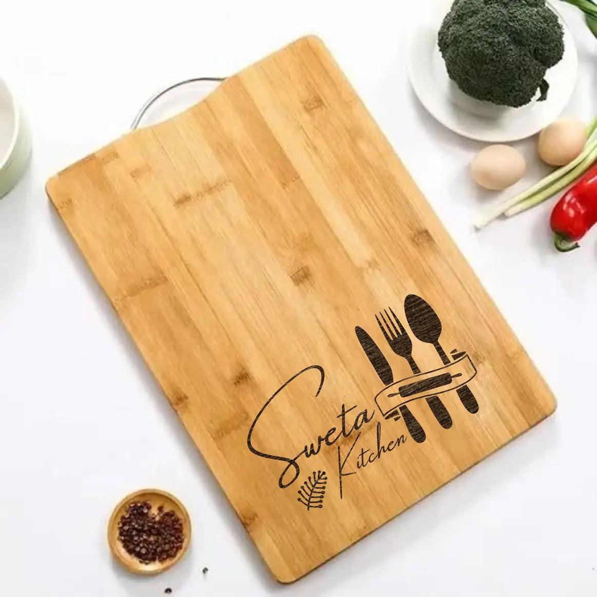 Engraved Wooden Chopping Board – Personalized Kitchen Gift - Precious Art Gifts