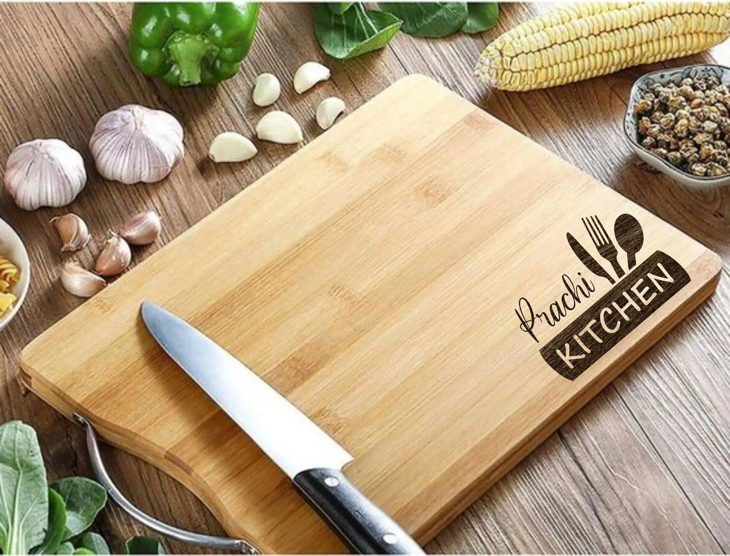Engraved Wooden Chopping Board – Personalized Kitchen Gift - Precious Art Gifts