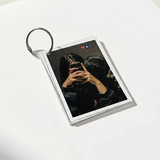Customized Ring Photo Album Keychain with 15 Photos – Precious Art Gifts