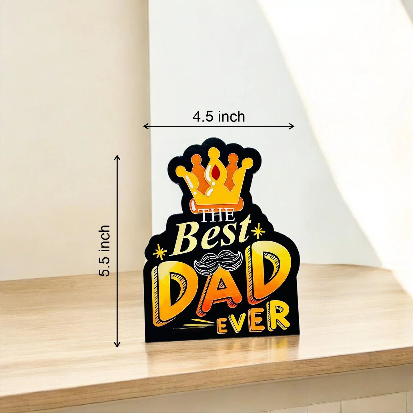 Best Dad Ever Wood Stand – Gift for Father’s Day - Precious Art Gifts
