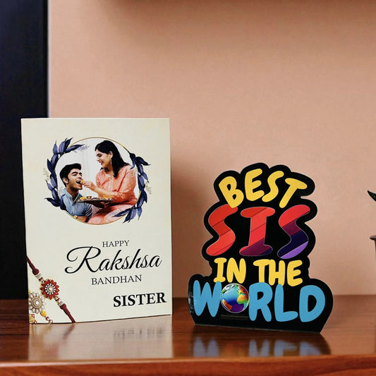 Personalized Rakhi Greeting card with photo for sister