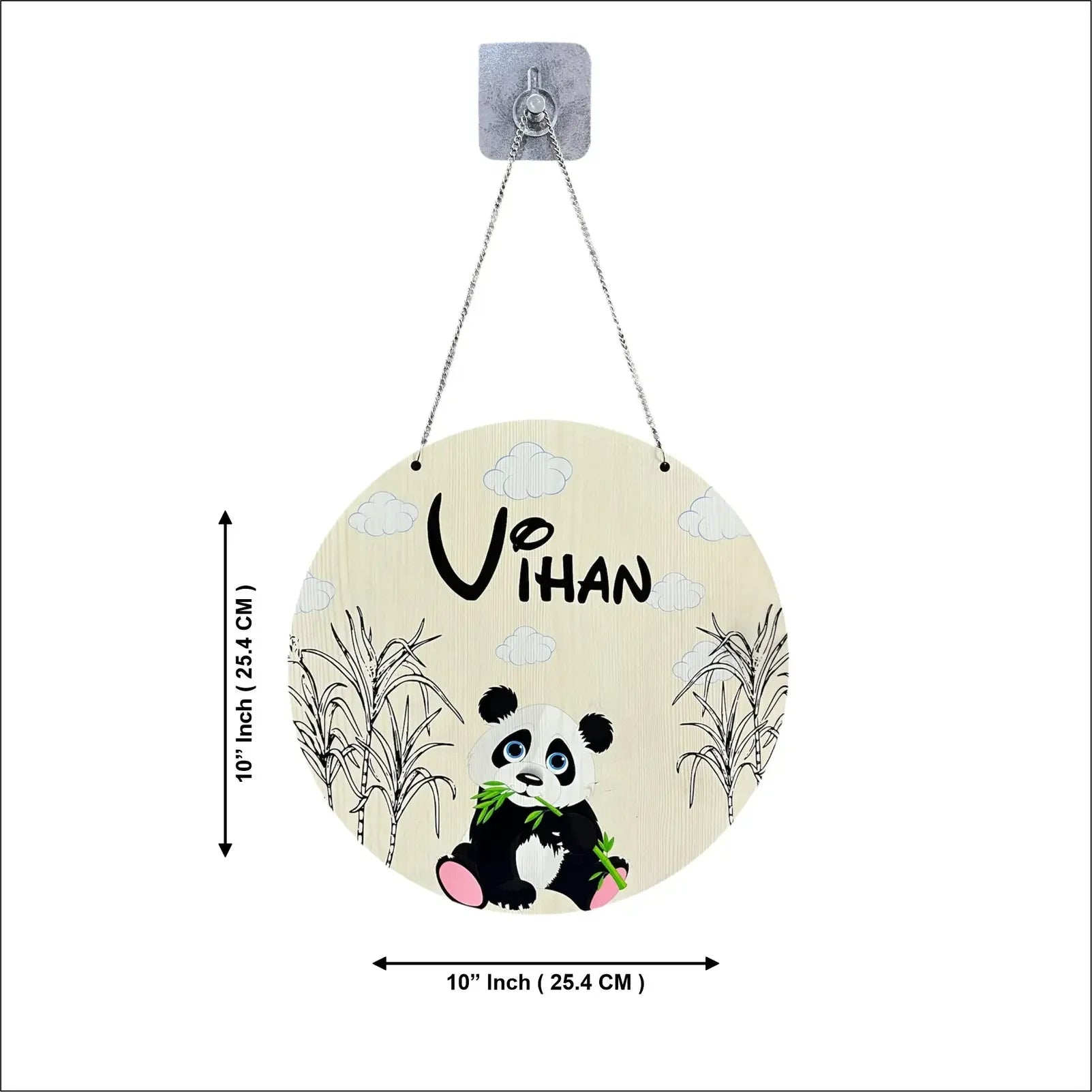 Personalized Panda Name Plate for Kids - Precious Art Gifts