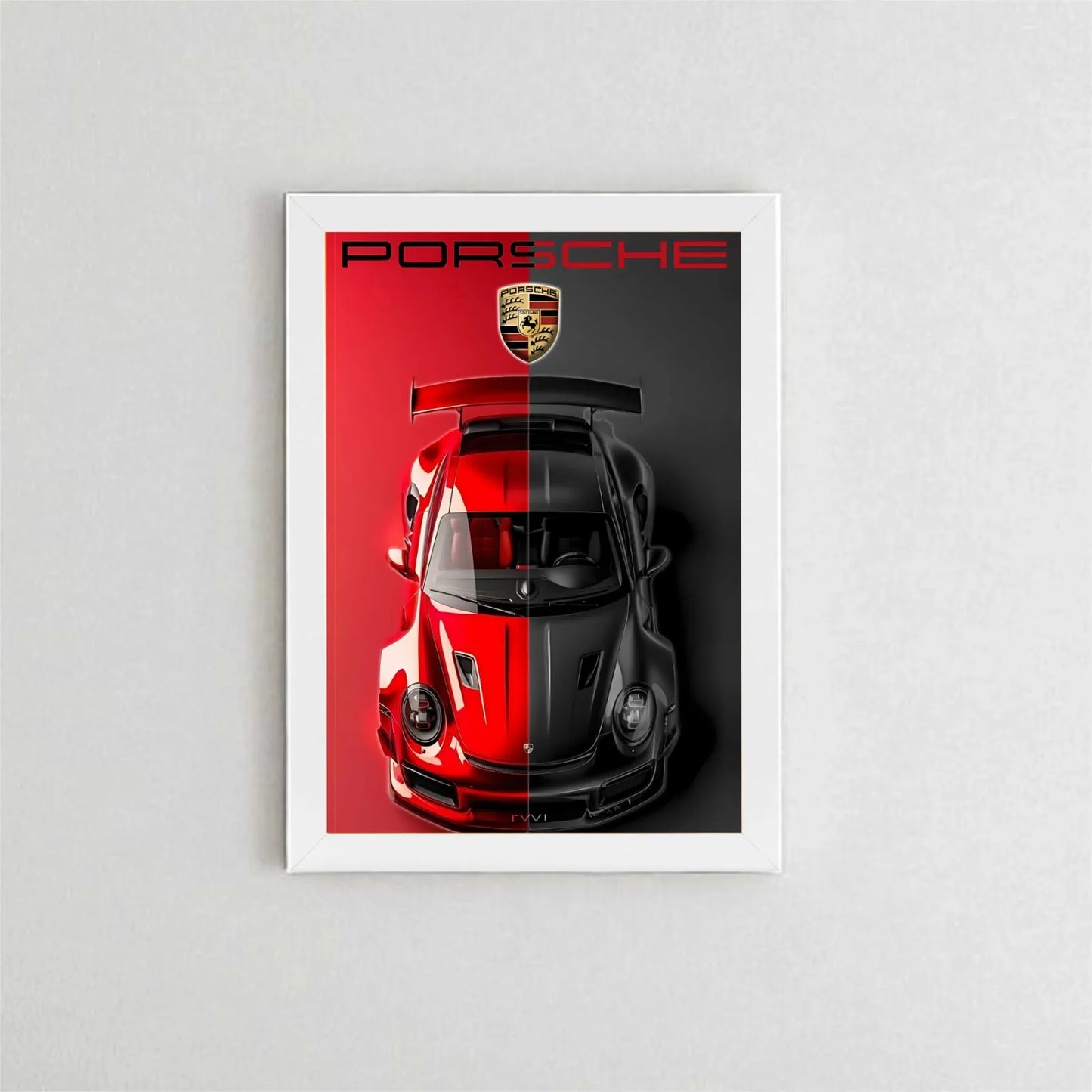 Premium Car Poster Frame – Sports & Supercar Wall Art (A4)
