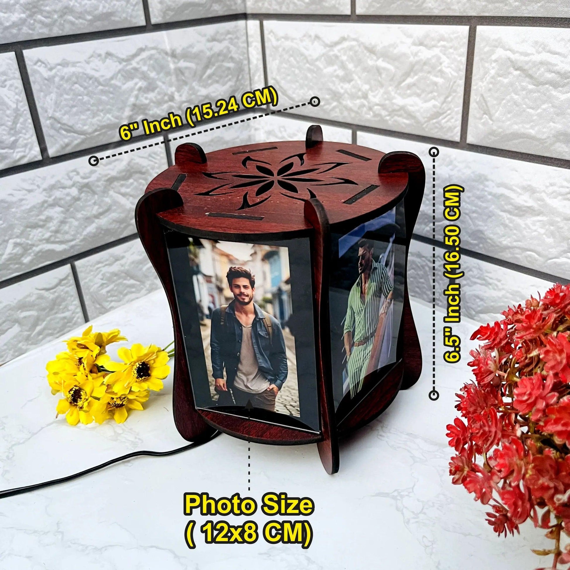 Personalized Round Photo Lamp – Perfect for Home Décor - Precious Art Gifts