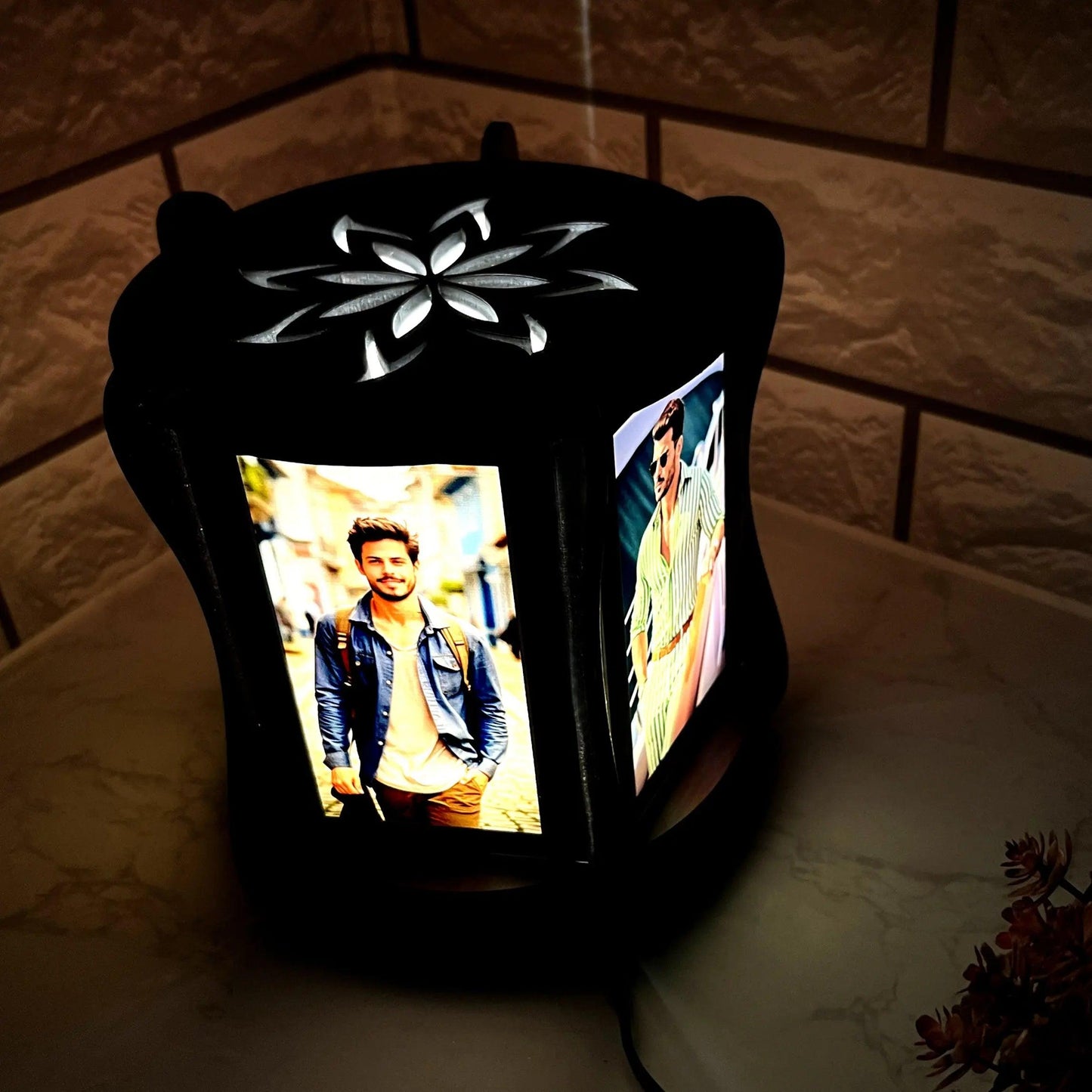 Personalized Round Photo Lamp – Perfect for Home Décor - Precious Art Gifts