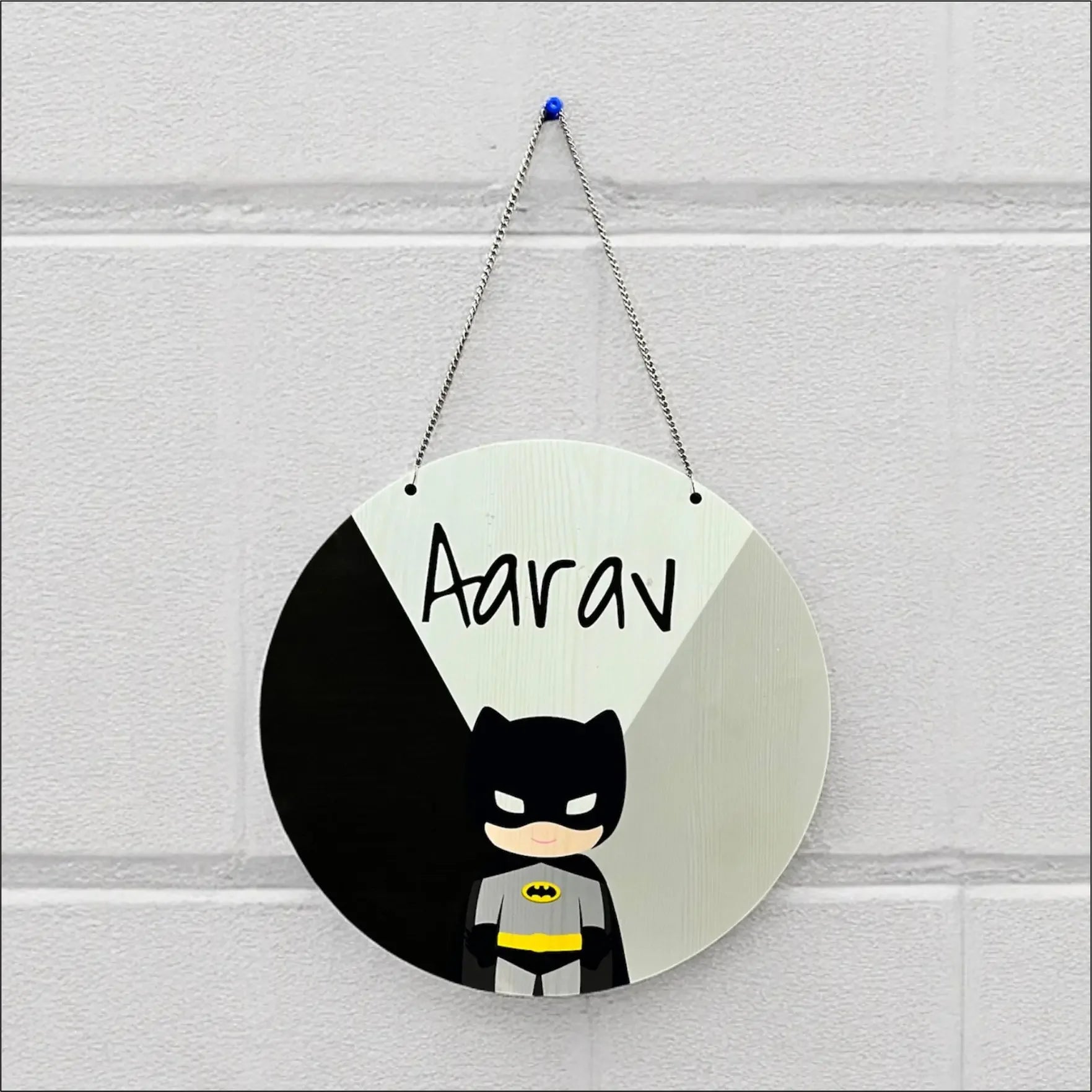 Personalized Batman Name Plate for Kids - Precious Art Gifts