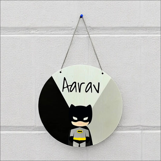 Personalized Batman Name Plate for Kids - Precious Art Gifts