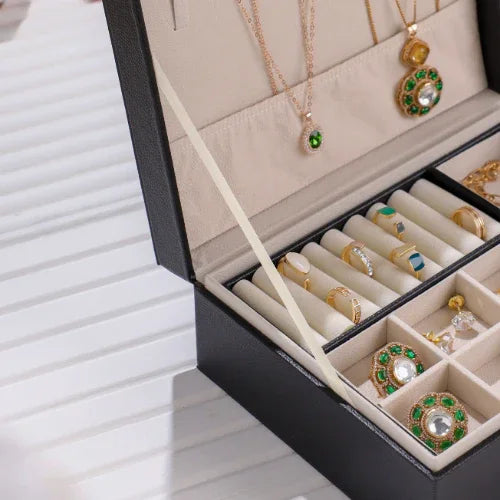 Luxury Rectangle Black Jewellery Box with Name Gift for Women (9*7) - Precious Art Gifts