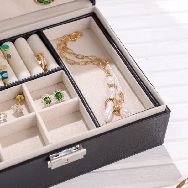 Luxury Rectangle Black Jewellery Box with Name Gift for Women (9*7) - Precious Art Gifts