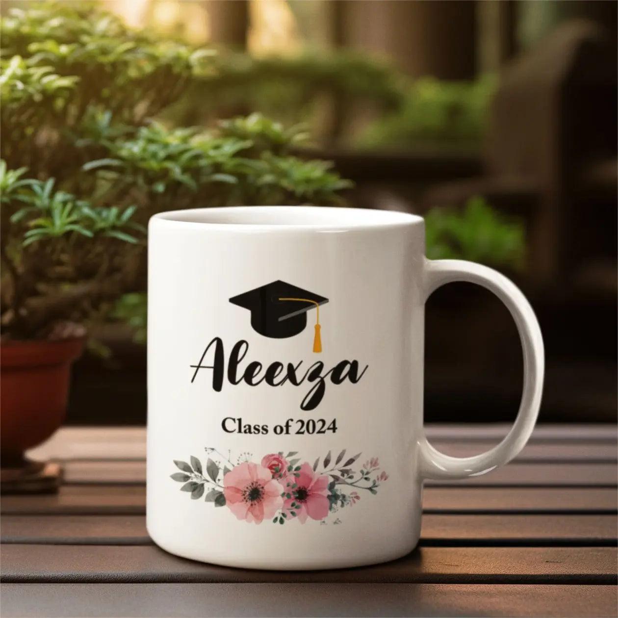Custom Graduation Mug – Personalized Name & Year - Precious Art Gifts