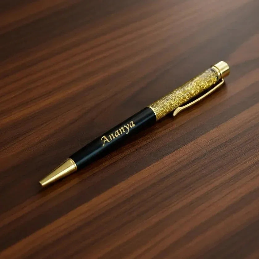 Customized Printed Name Pen Golden