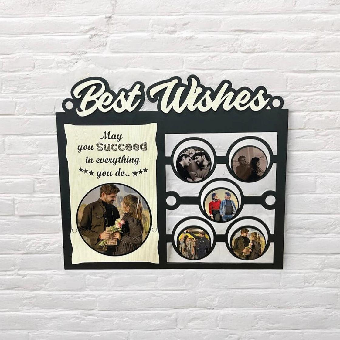Personalized Best Wishes Photo Frame - Custom Photo Wall Frame by ...