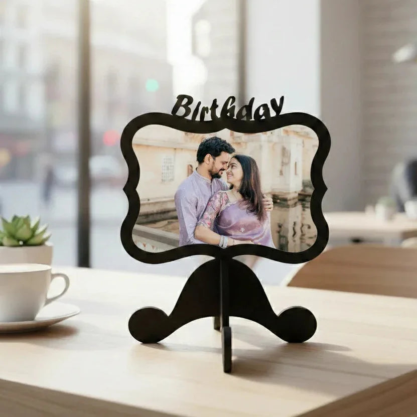 Customized Birthday Couple Table Photo Frame