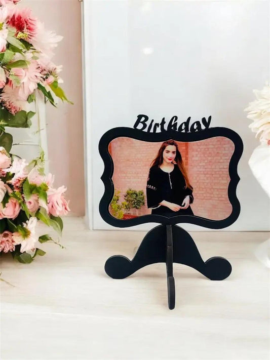 Small Personalized Birthday Stand Photo Frame- Tabletop - Precious Art Gifts