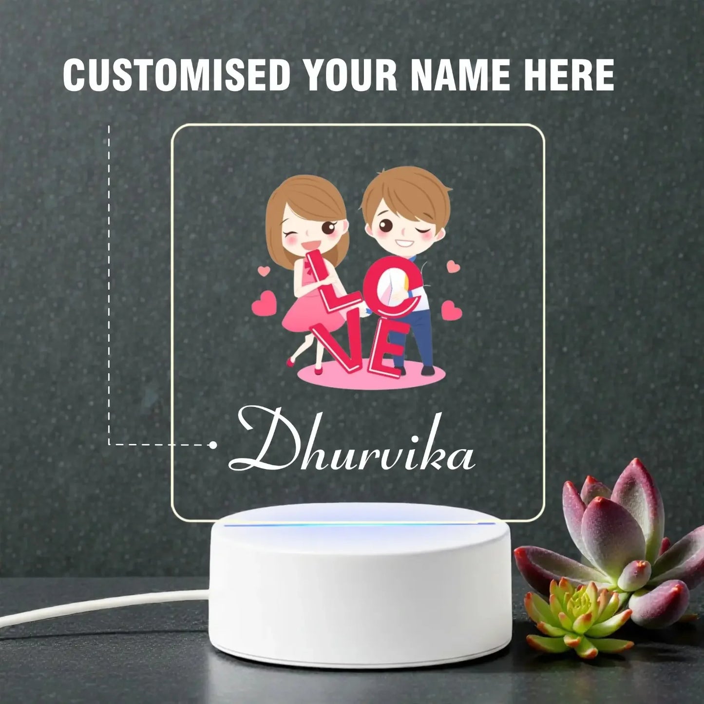 Customized Valentine Love Name Lamp